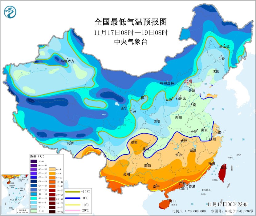 寒潮繼續(xù)深入南下 南方地區(qū)氣溫將大“跳水”